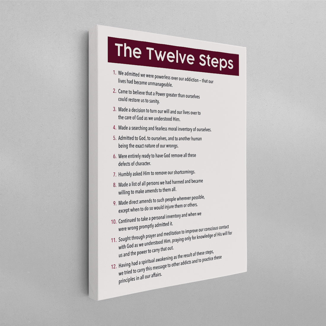 The 12 Steps General Poster