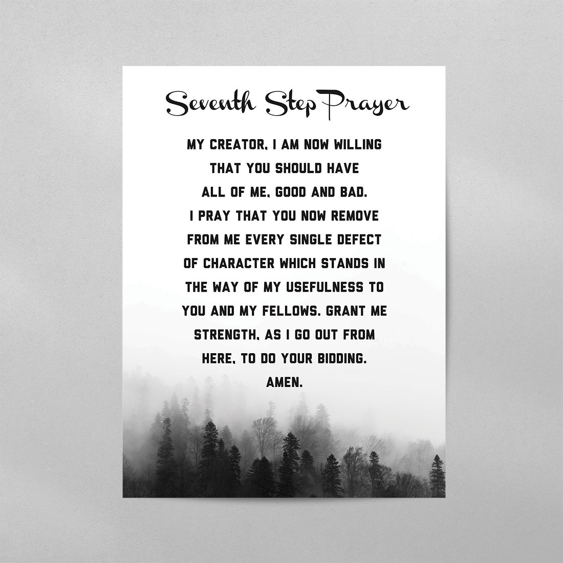7th Step Prayer Poster