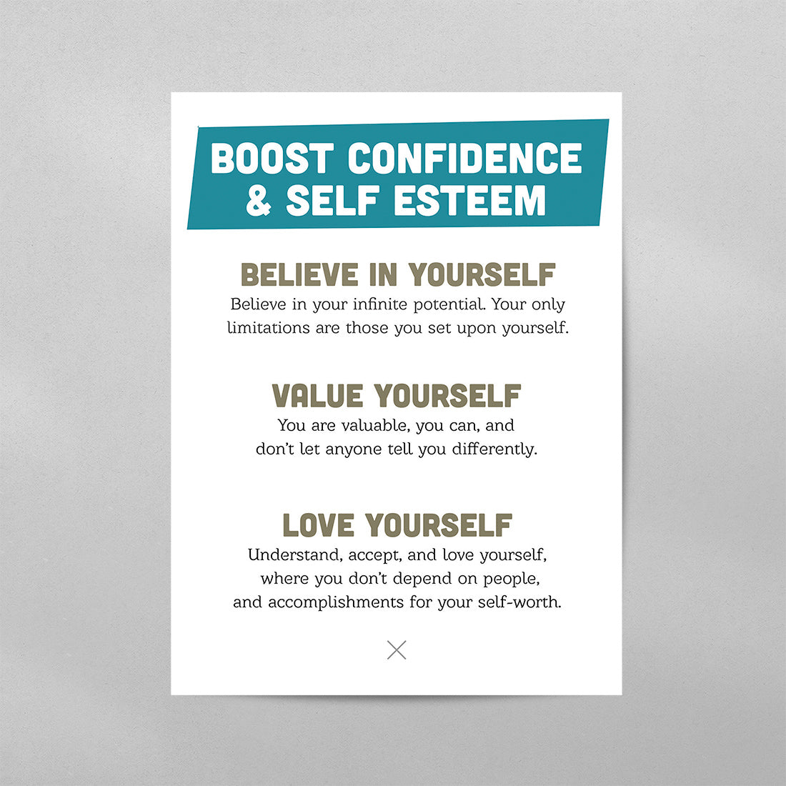 Boost Self Confidence & Self Esteem Poster