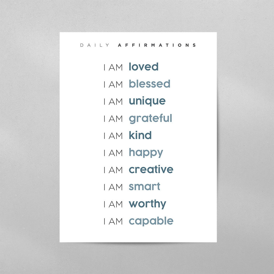 Daily Affirmations Poster