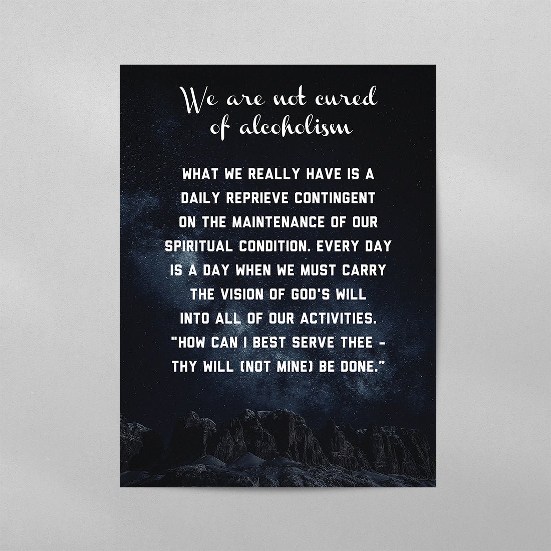 Daily Reprieve Prayer Poster