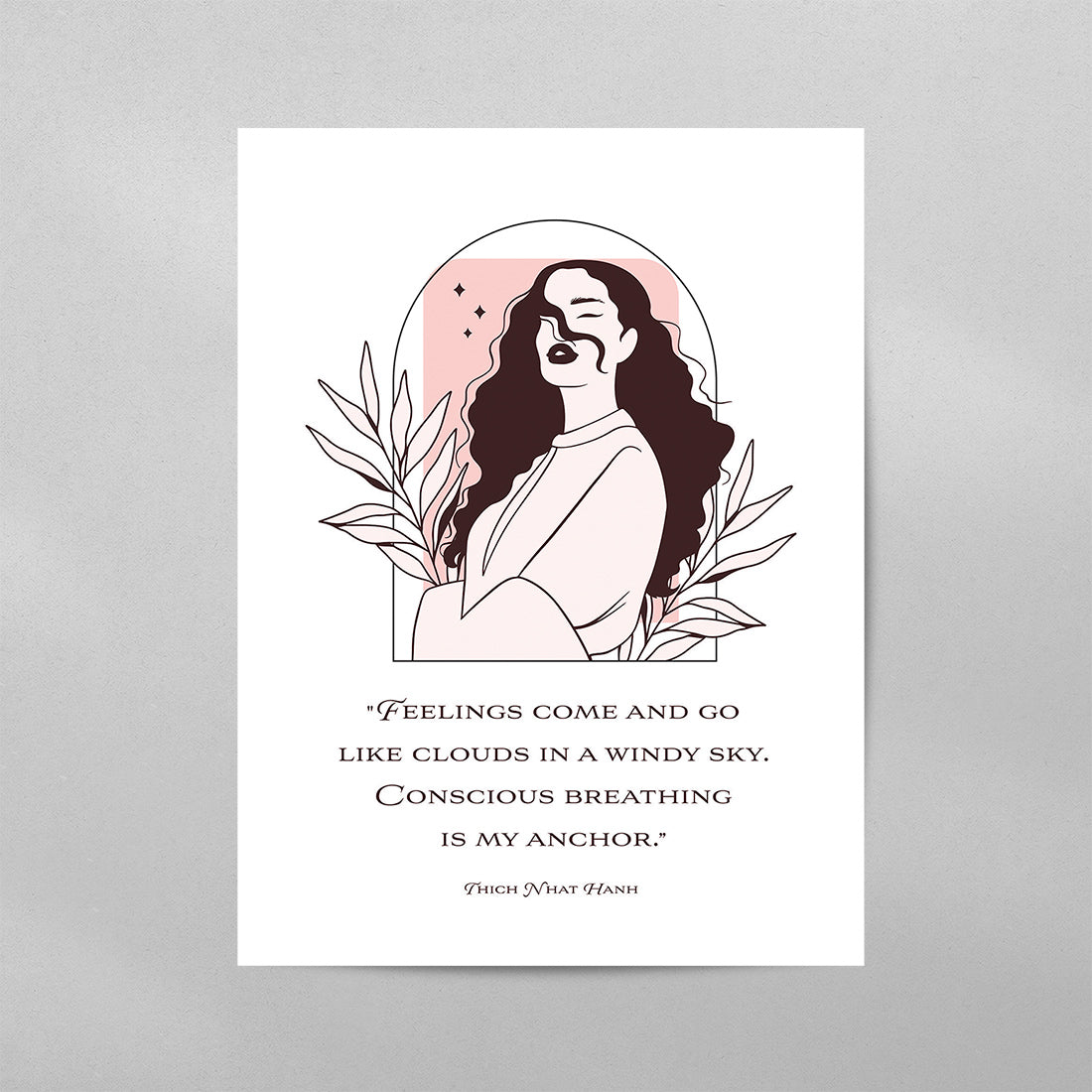 Feelings Come and Go Like Clouds Thich Nhat Hanh Poster