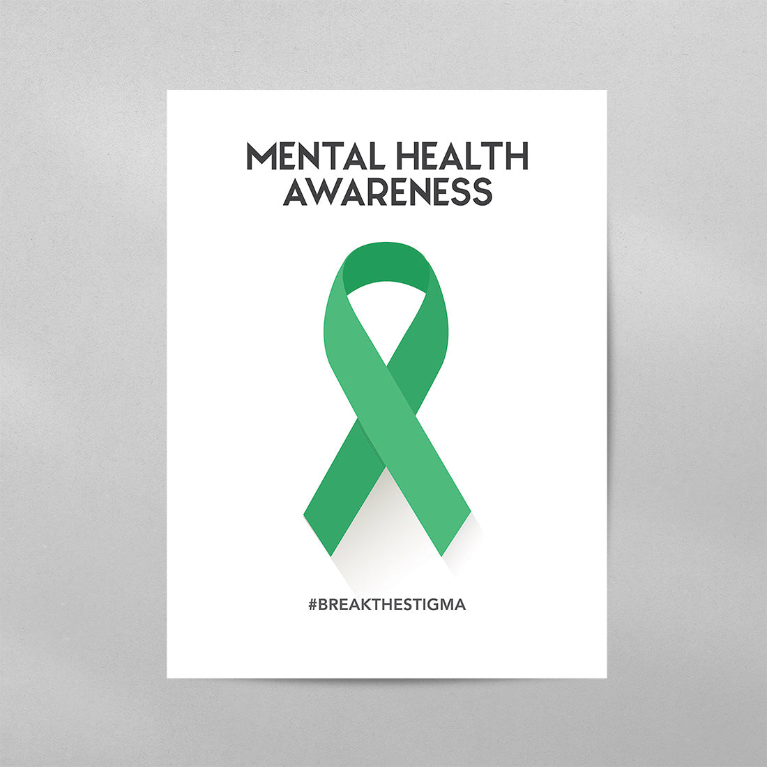 Mental Health Awareness Ribbon Poster