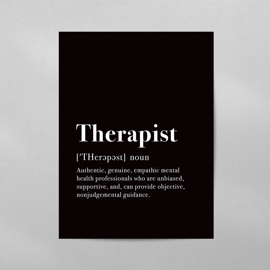 Mental Health Therapist Definition Poster