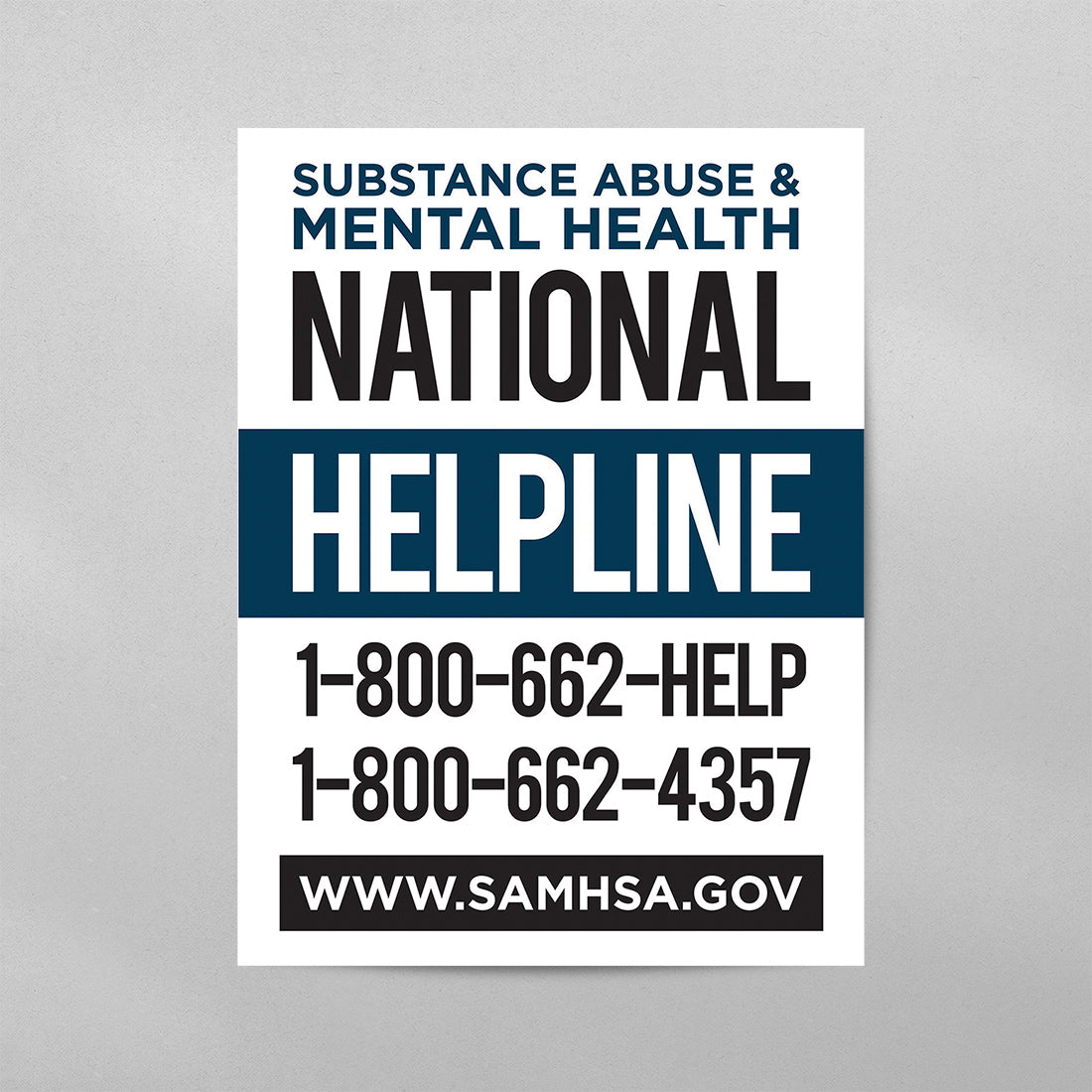 SAMHSA National Helpline Poster