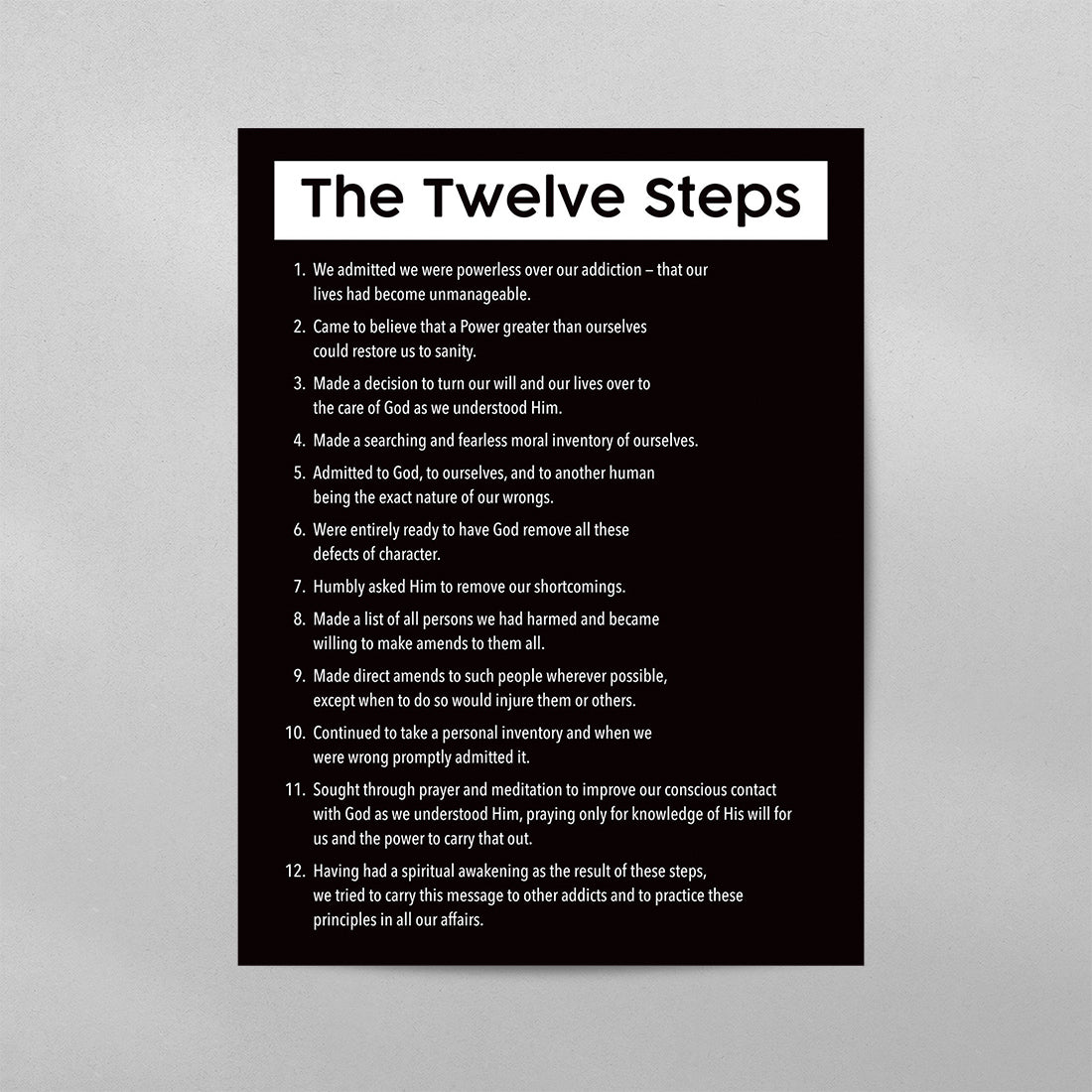 The 12 Steps General Poster