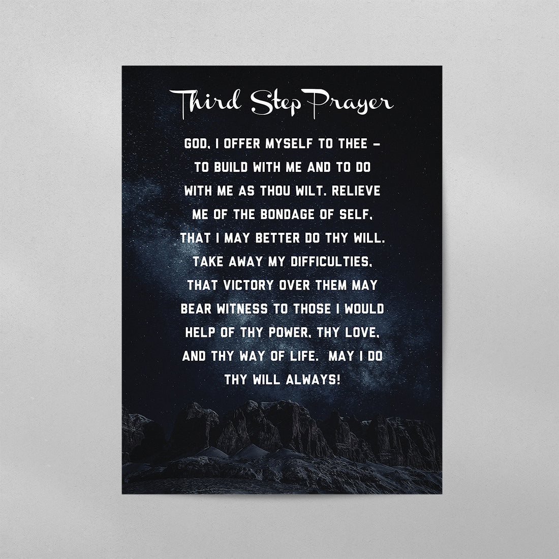 3rd Step Prayer Poster