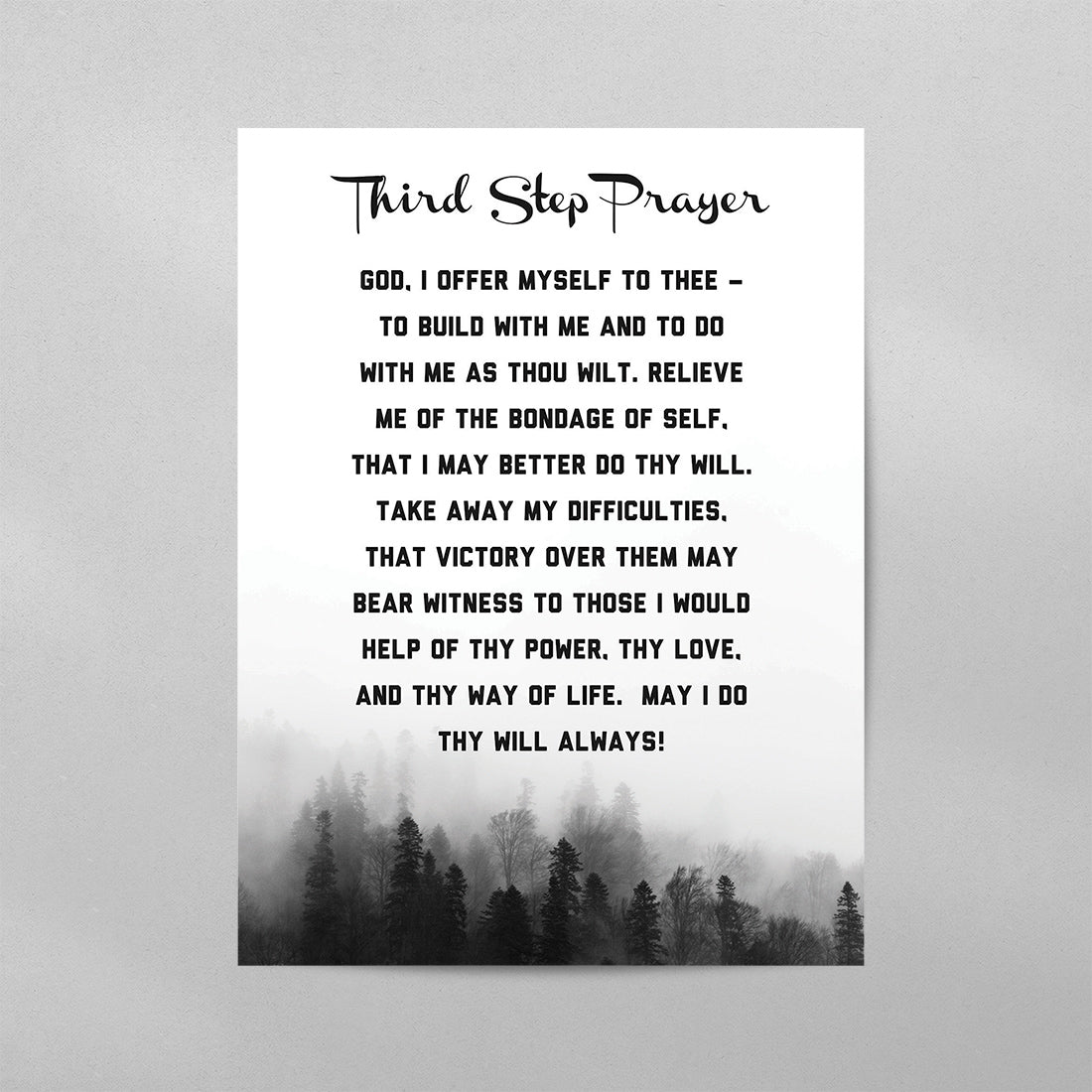 3rd Step Prayer Poster