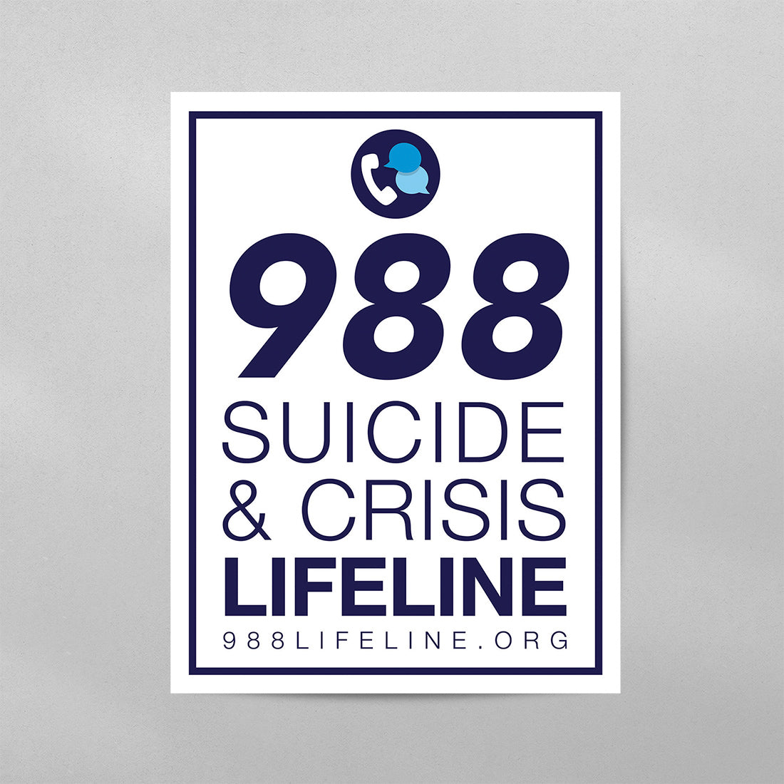 988 Suicide & Crisis Lifeline Poster