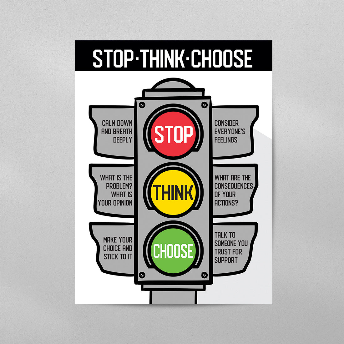 Stop Think Choose Poster