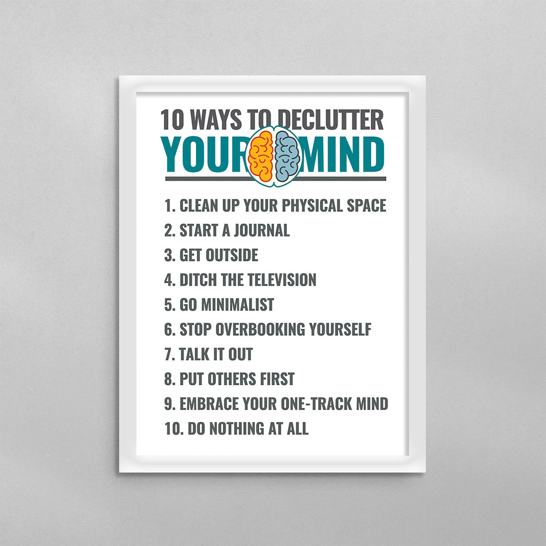 10 Ways to Declutter Your Mind Poster
