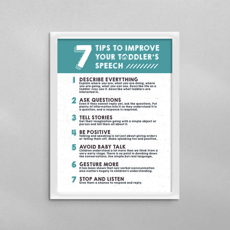 7 Tips to Improve Your Toddler's Speech Poster