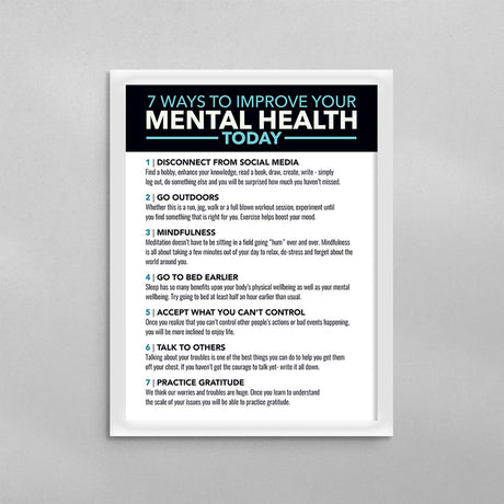 7 Ways To Improve Your Mental Health Poster