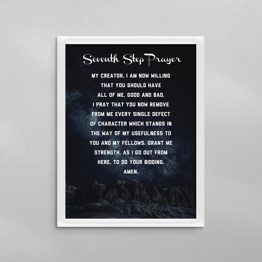 7th Step Prayer Poster
