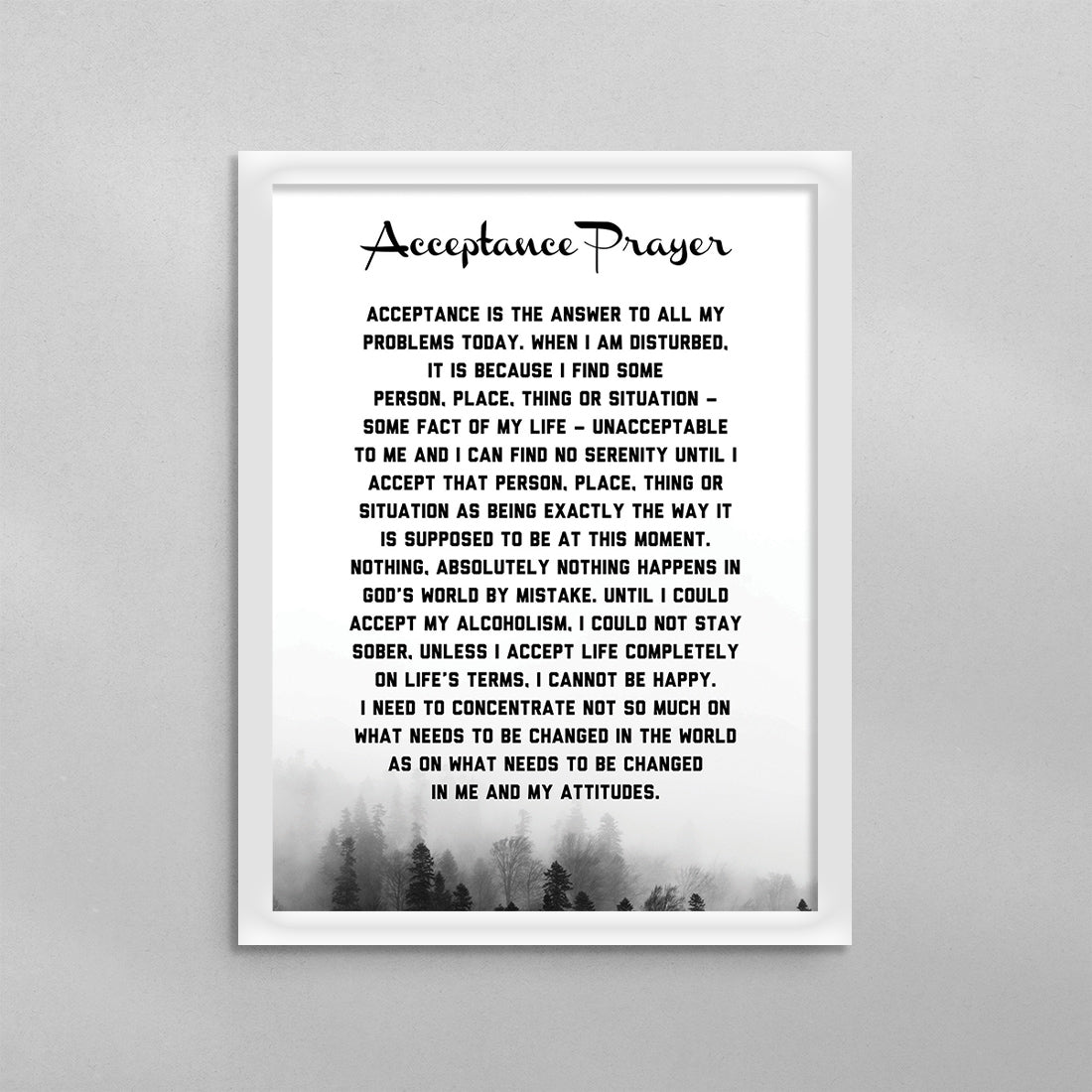 Acceptance Prayer Poster