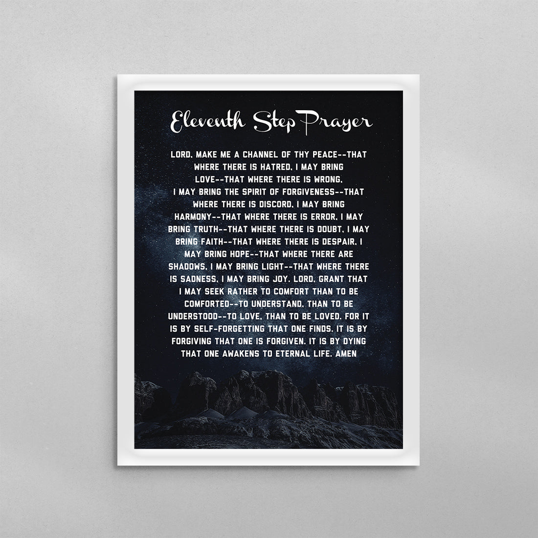 11th Step Prayer Poster