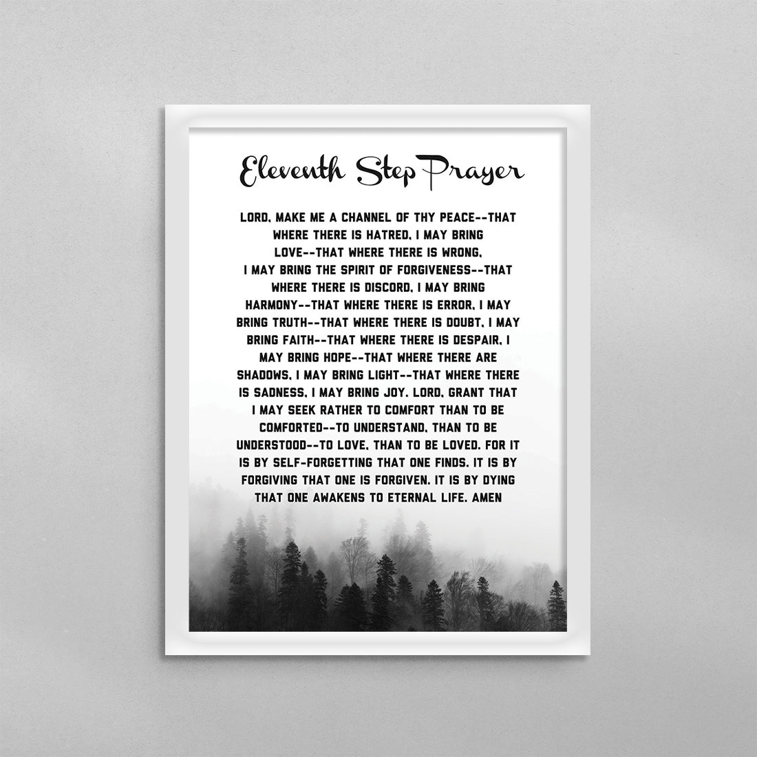 11th Step Prayer Poster
