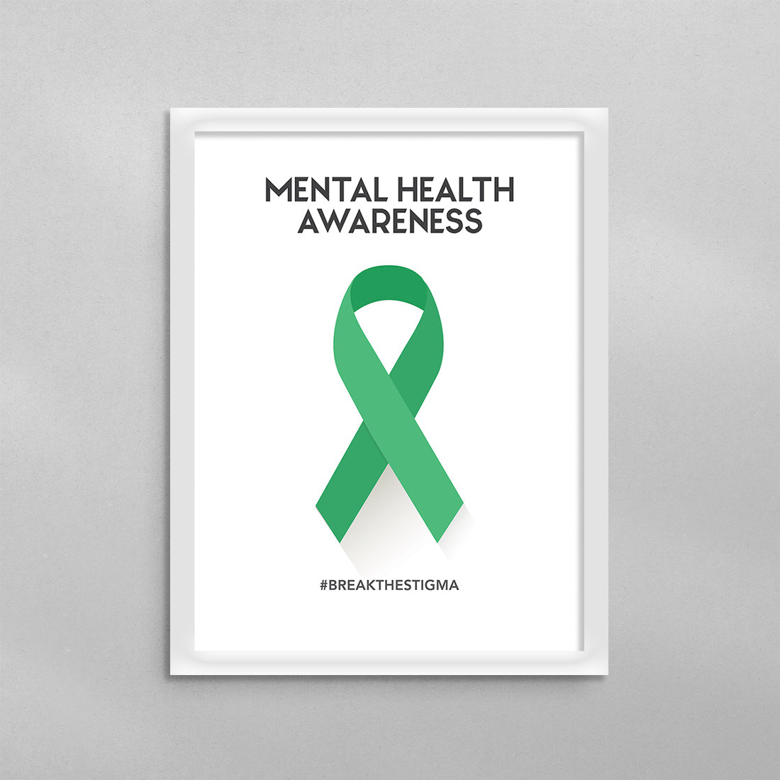 Mental Health Awareness Ribbon Poster