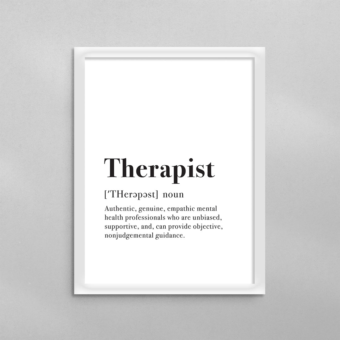 Mental Health Therapist Definition Poster