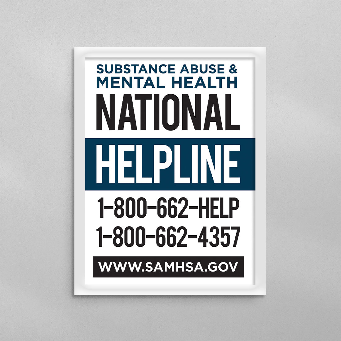 SAMHSA National Helpline Poster
