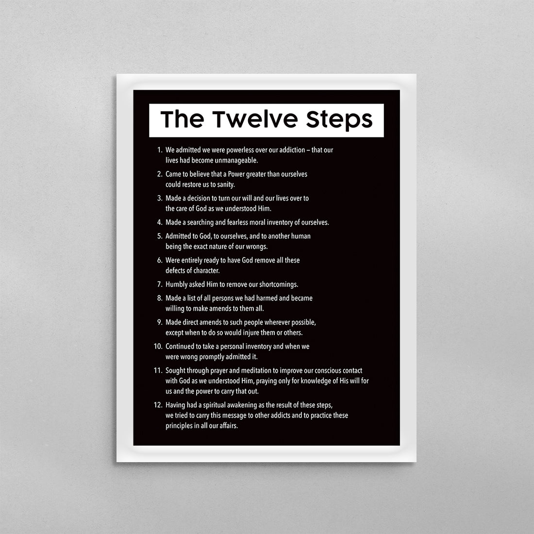 The 12 Steps General Poster