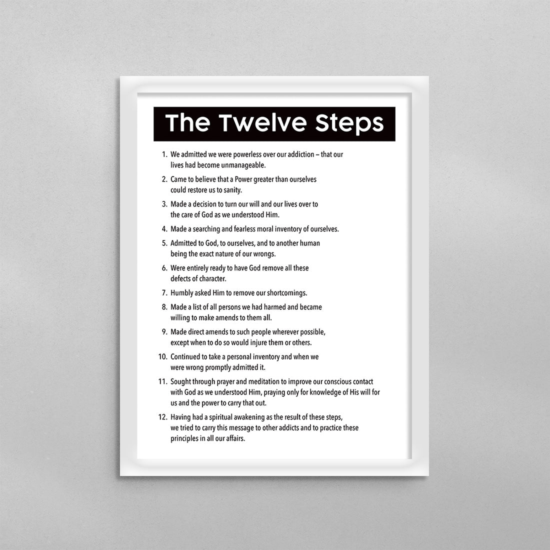 The 12 Steps General Poster