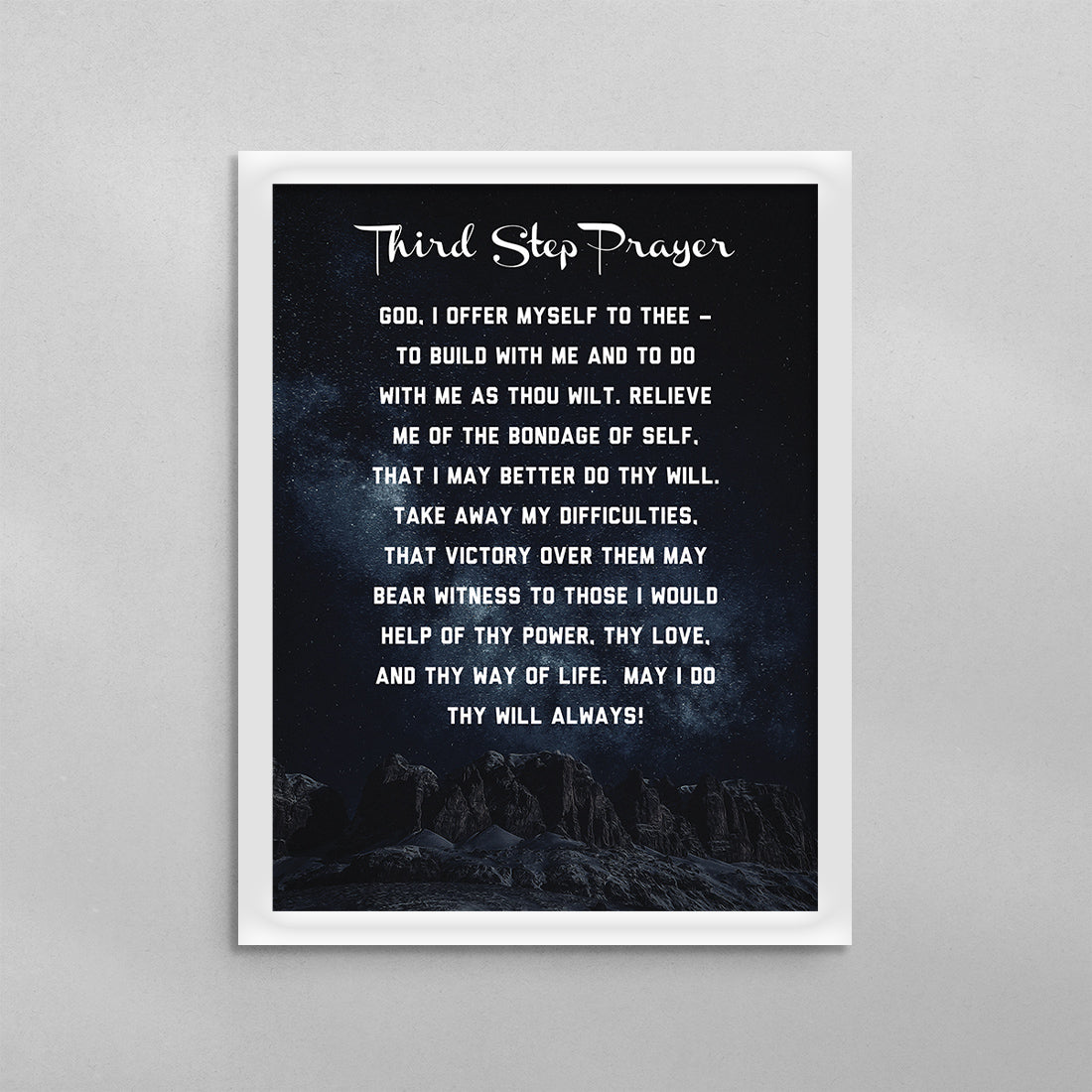 3rd Step Prayer Poster