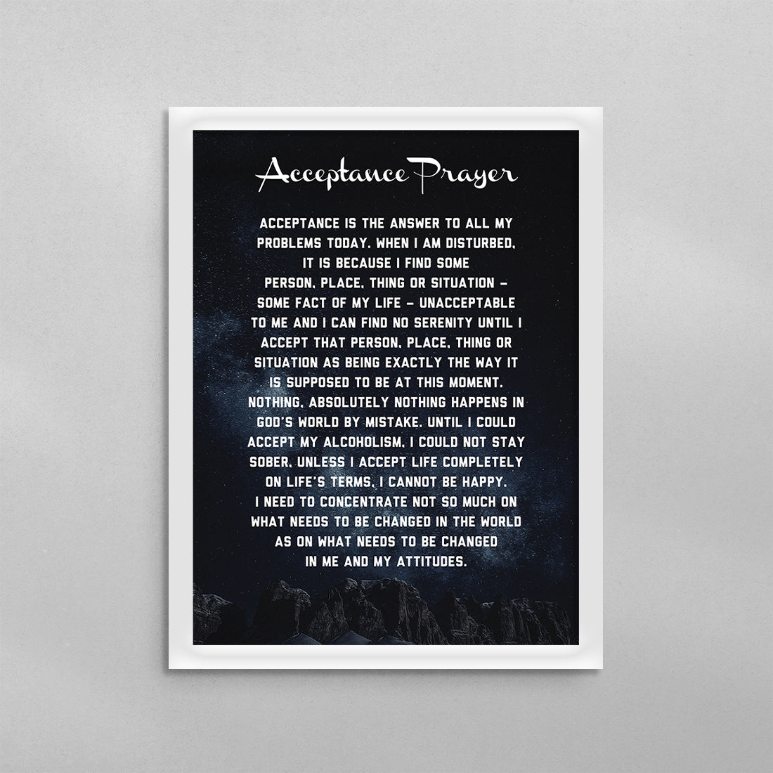 Acceptance Prayer Poster