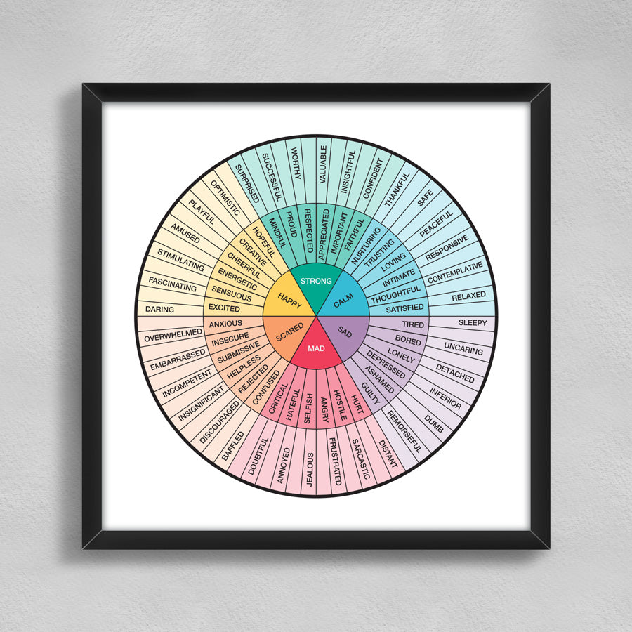 Feelings Wheel Square Poster
