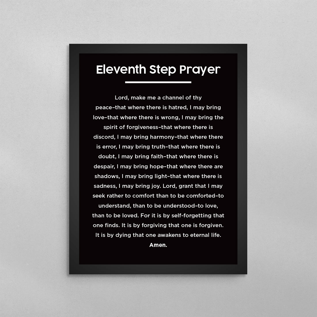 Eleventh (11th) Step Prayer Minimal