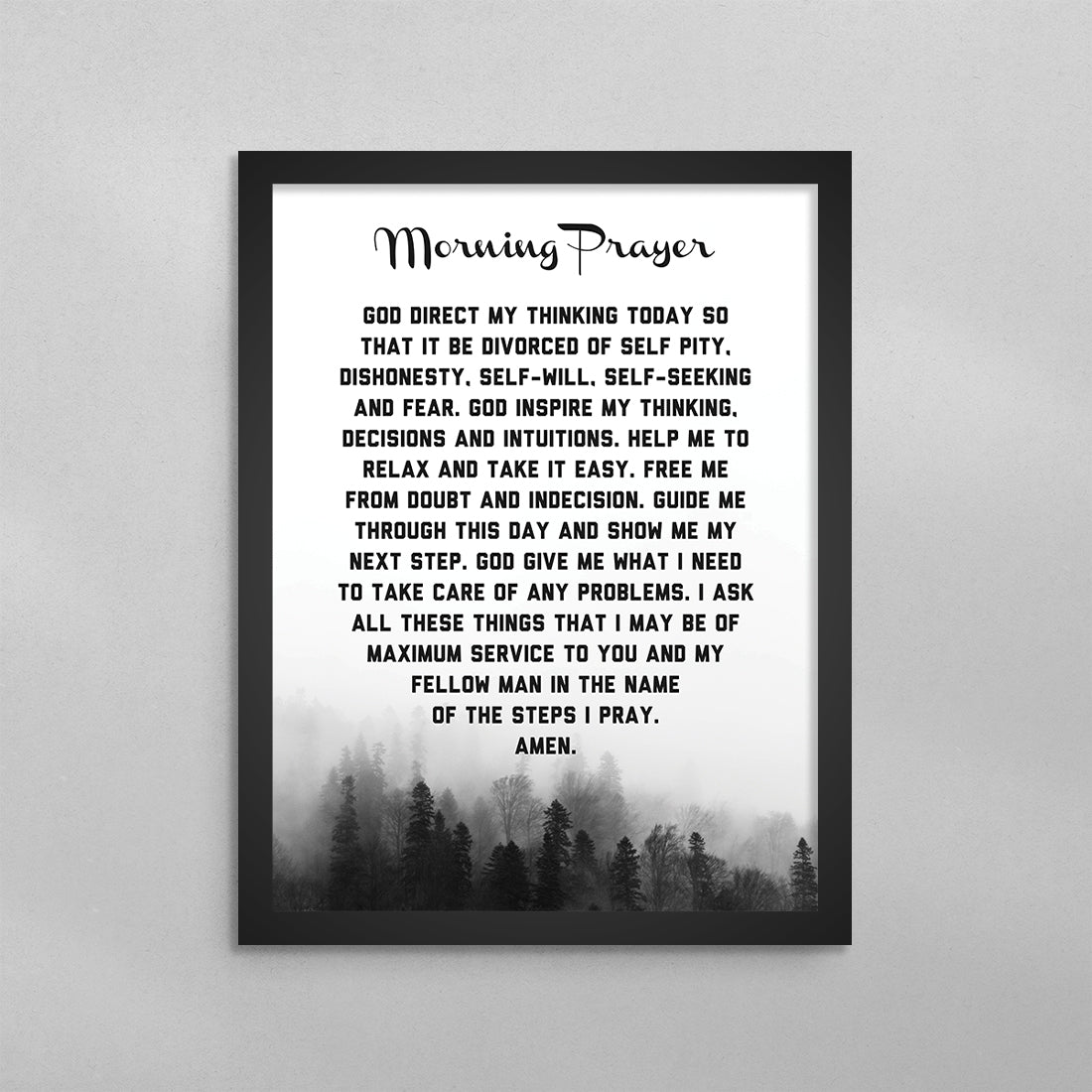 AA Morning Prayer Poster