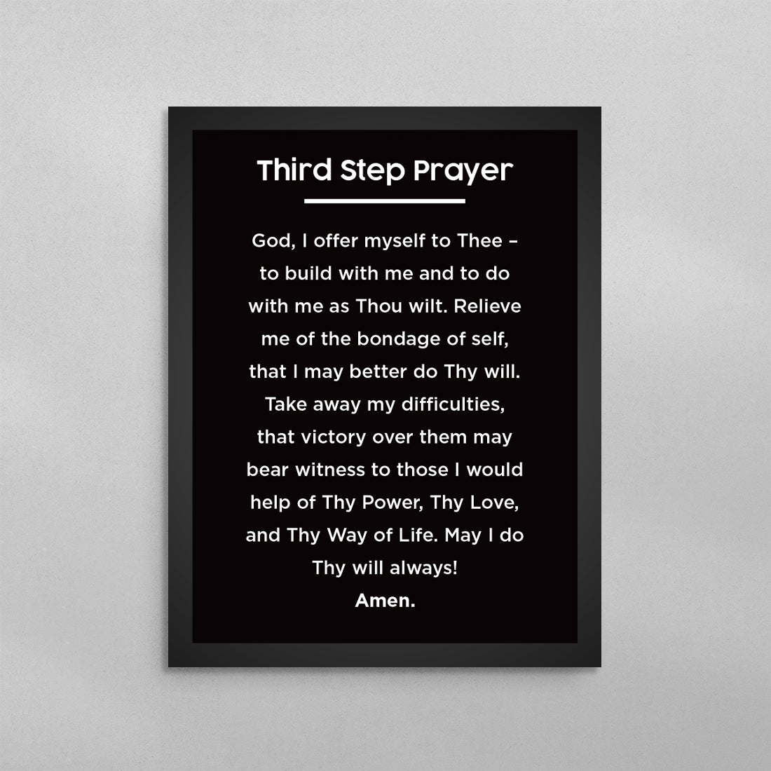 Third (3rd) Step Prayer Minimal