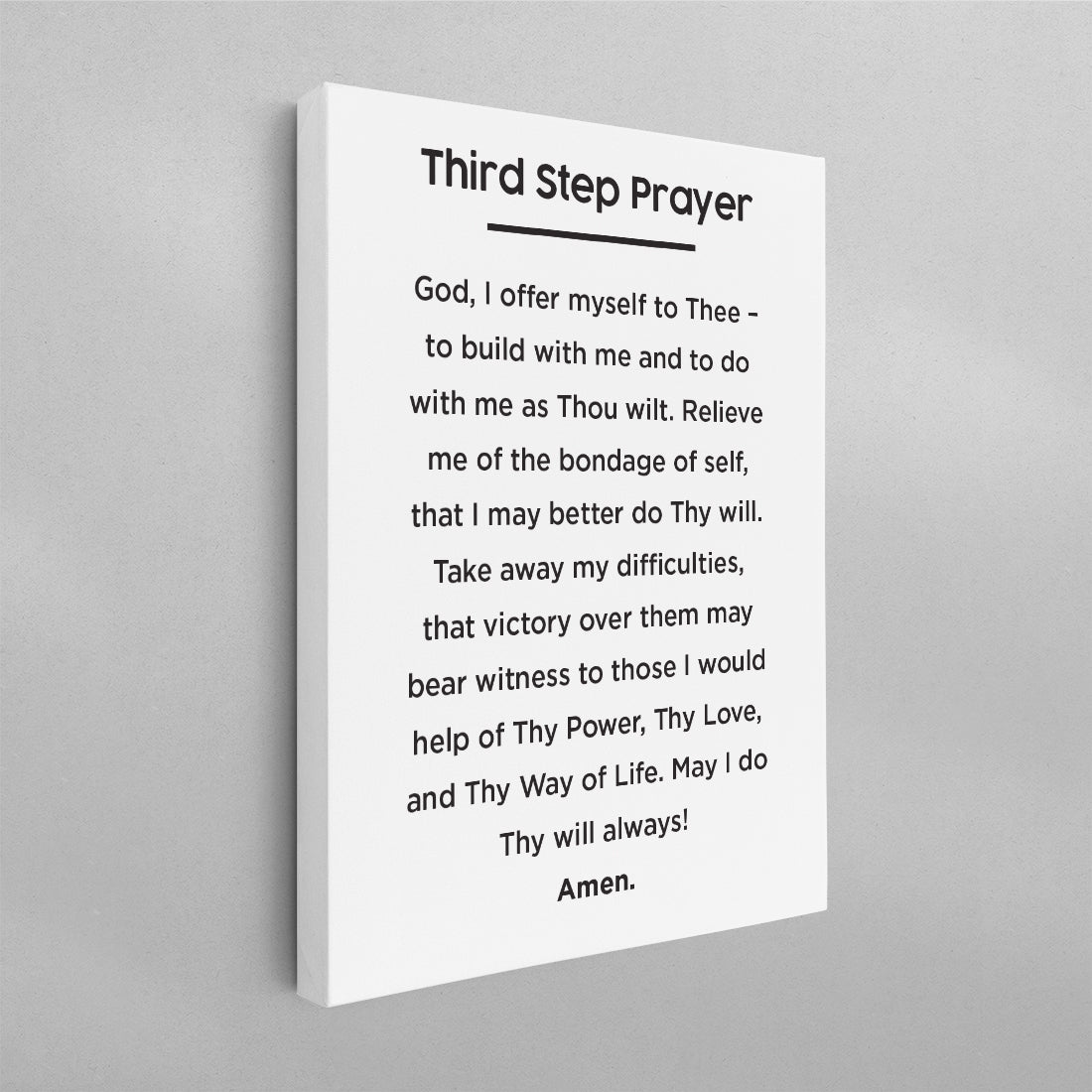 Third (3rd) Step Prayer Minimal