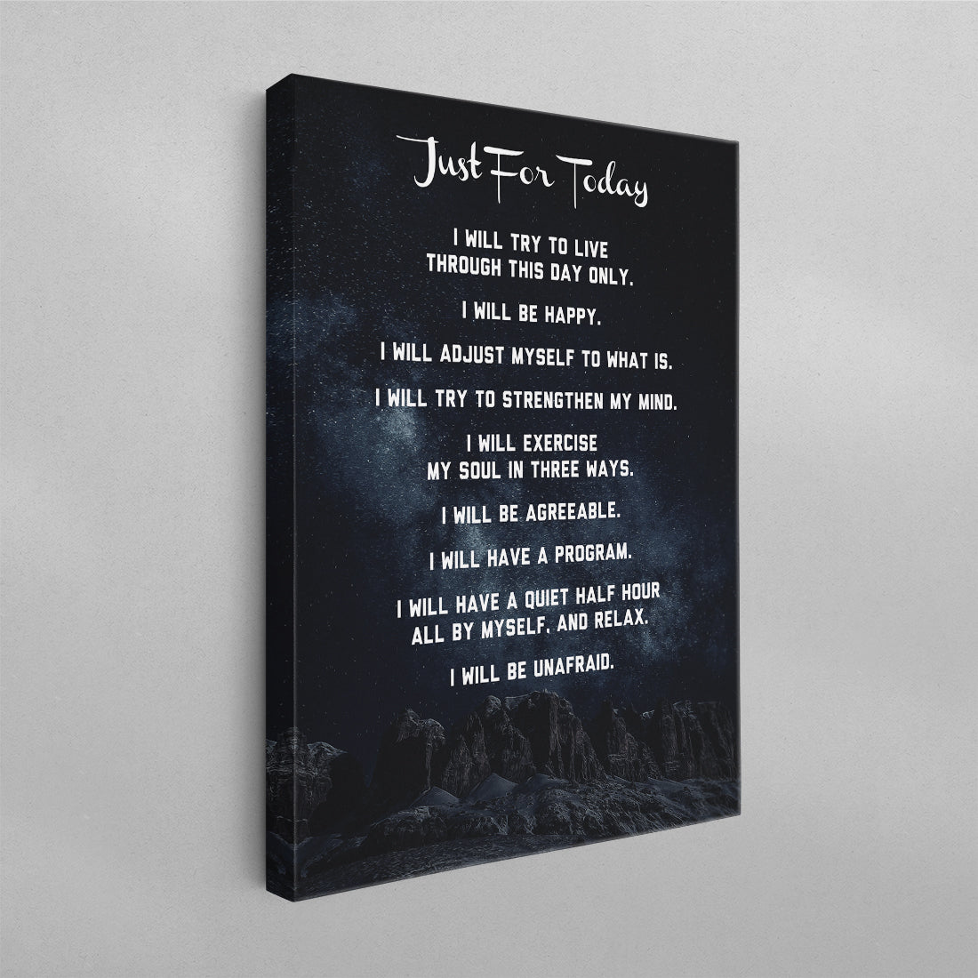 AA Just For Today Prayer Poster