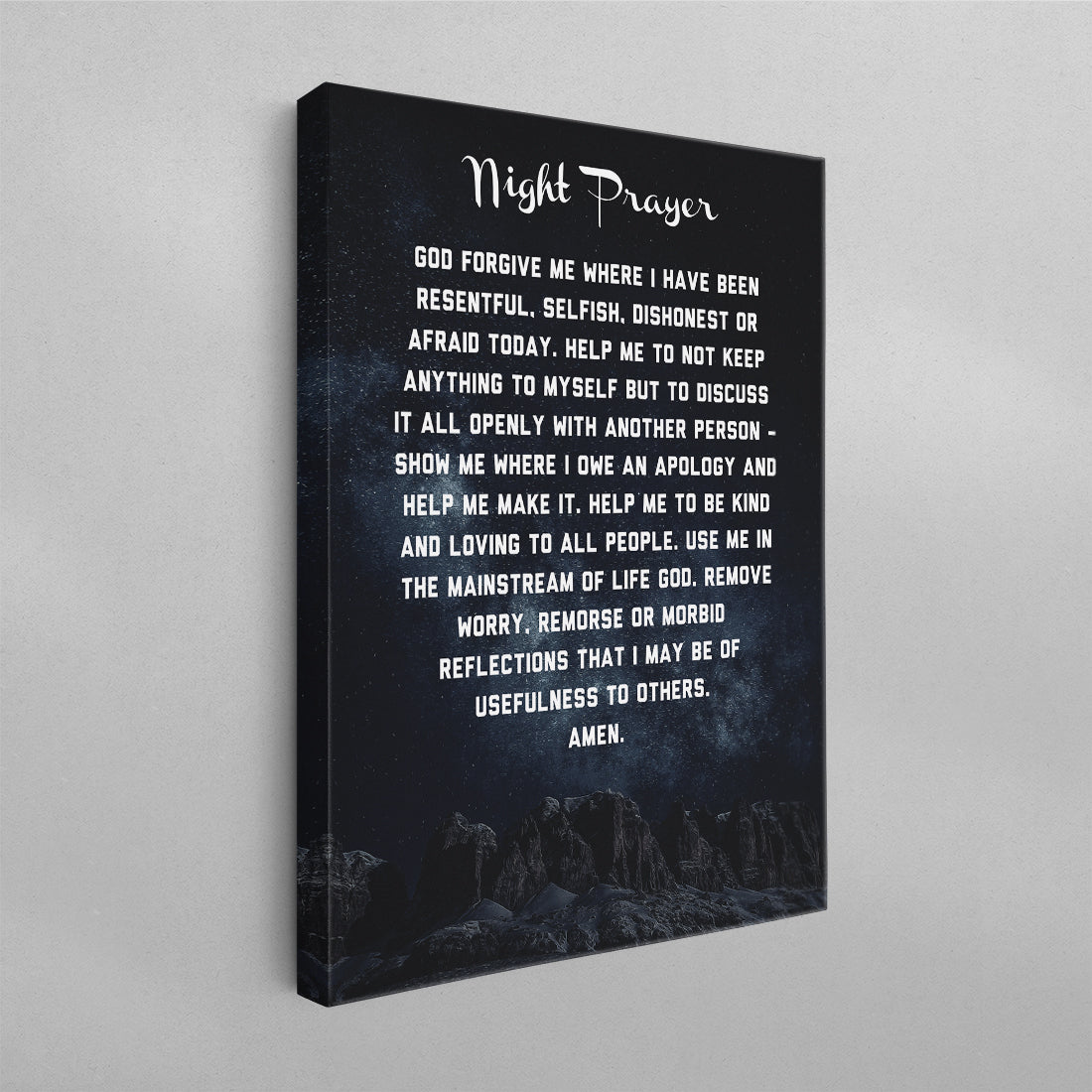 AA Night Prayer Poster