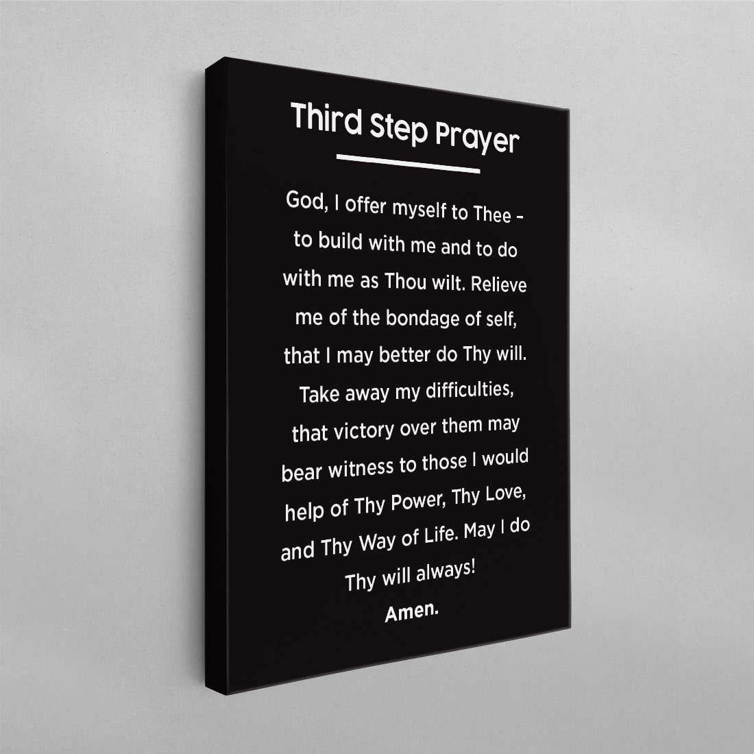 Third (3rd) Step Prayer Minimal