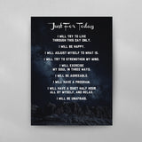 AA Just For Today Prayer Poster