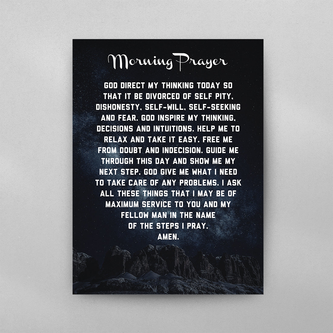 AA Morning Prayer Poster