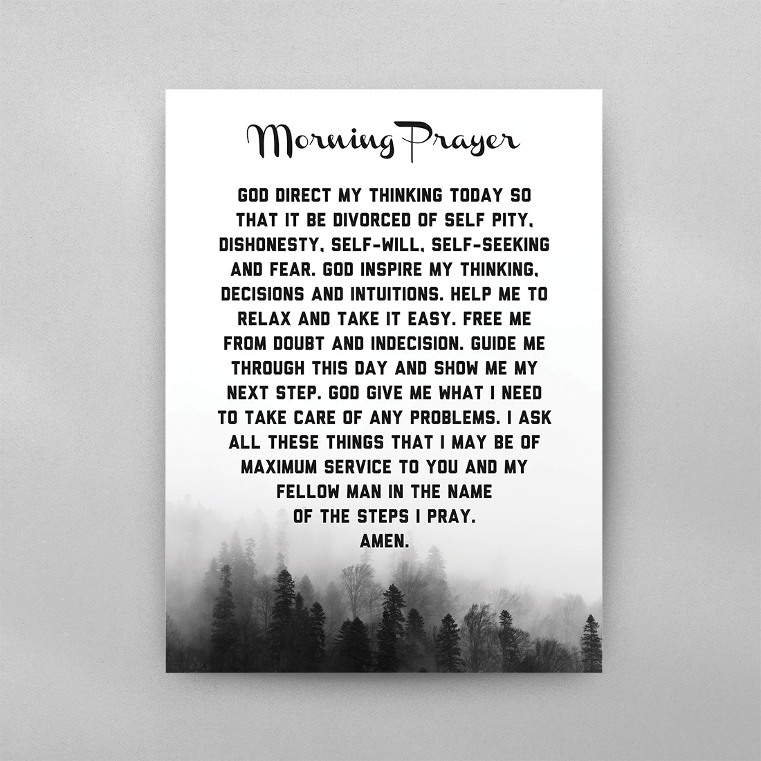 AA Morning Prayer Poster
