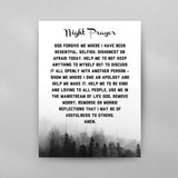 AA Night Prayer Poster