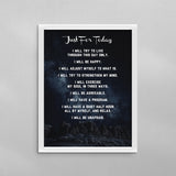 AA Just For Today Prayer Poster