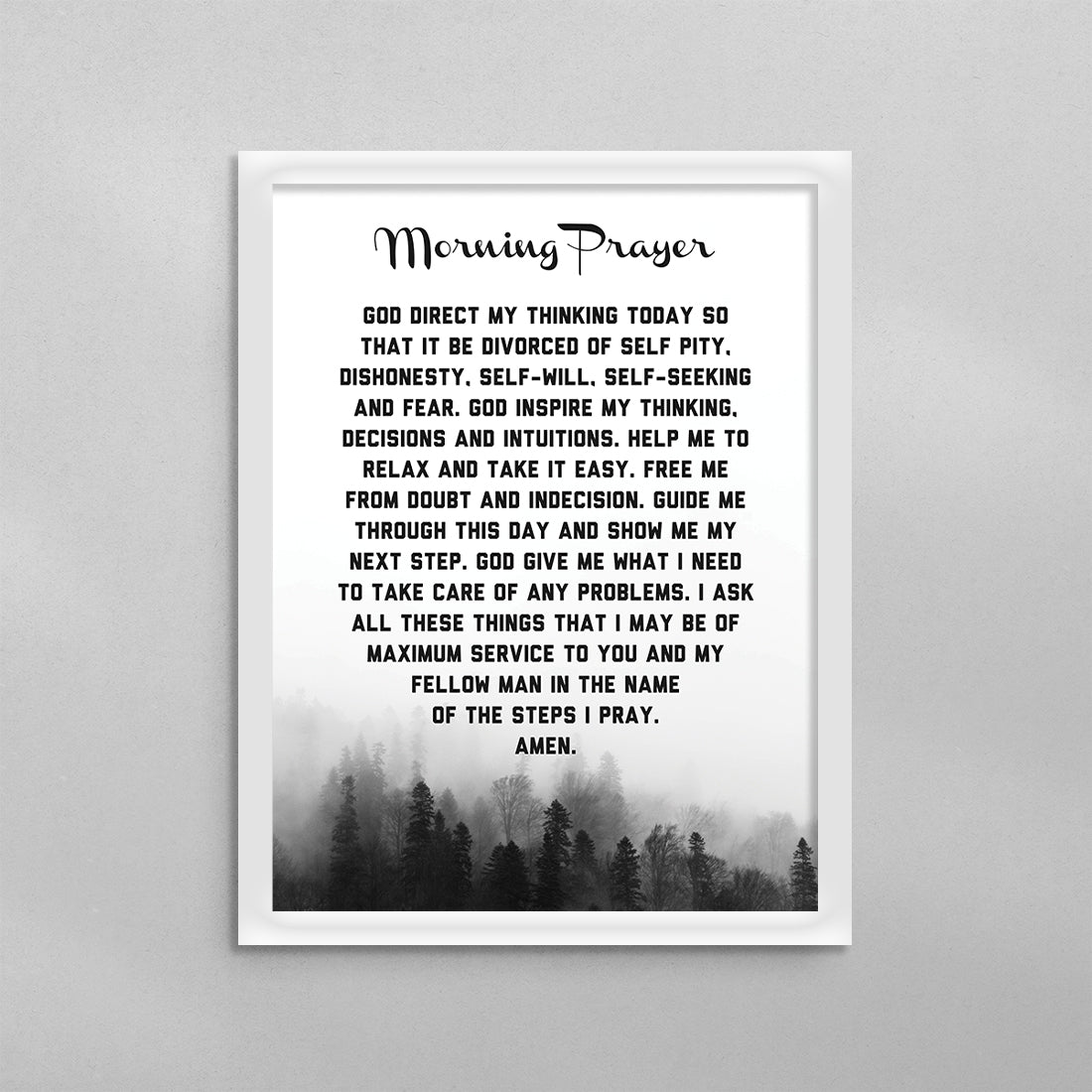 AA Morning Prayer Poster