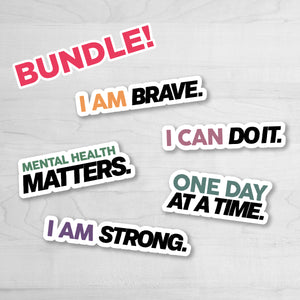 Mental Health Motivational Sticker Bundle