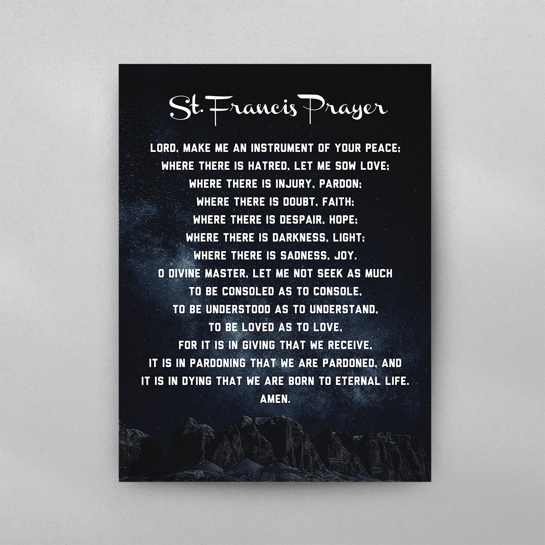 St. Francis Prayer Poster