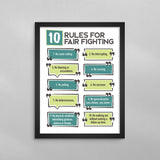 10 Rules for Fair Fighting Poster