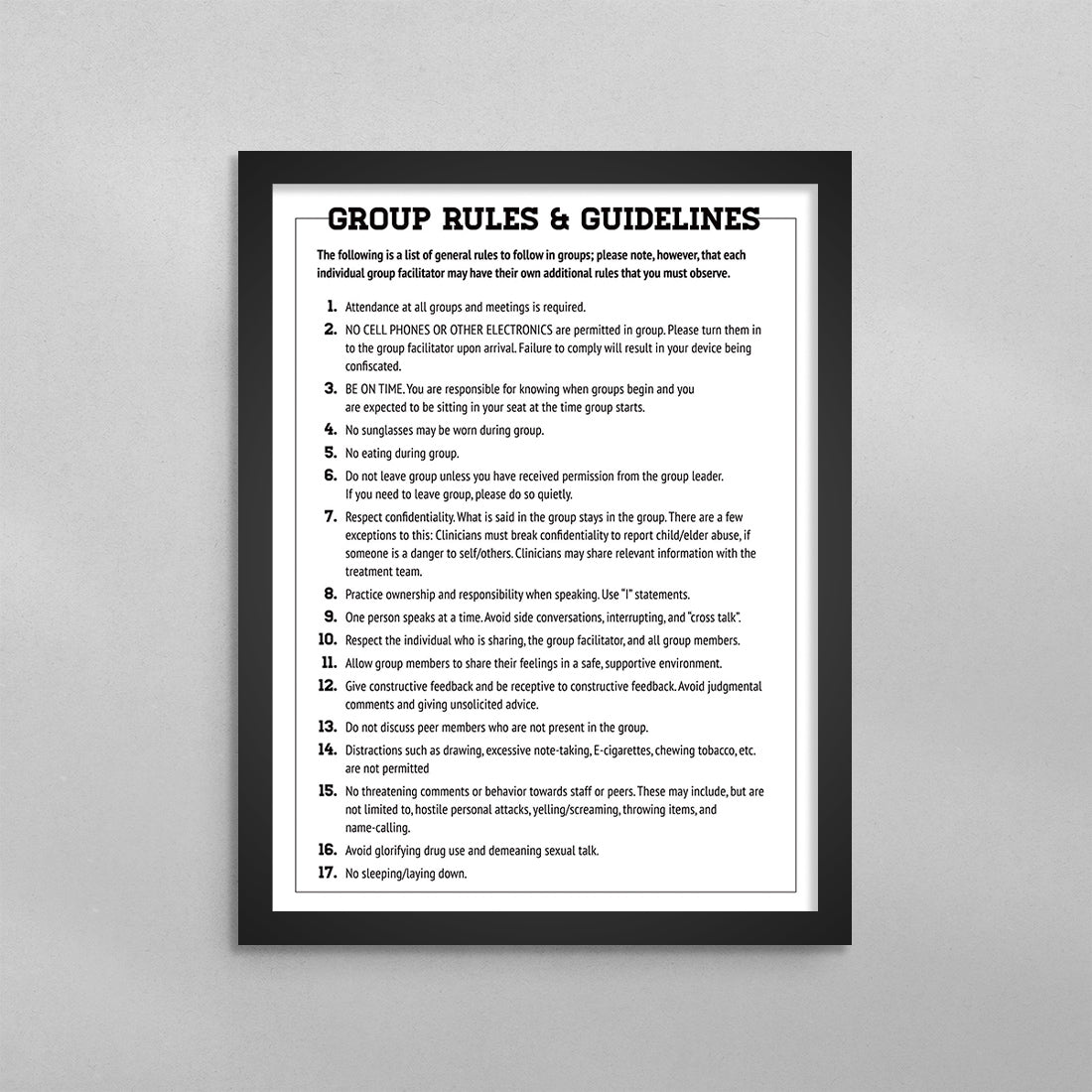 Group Rules and Guidelines