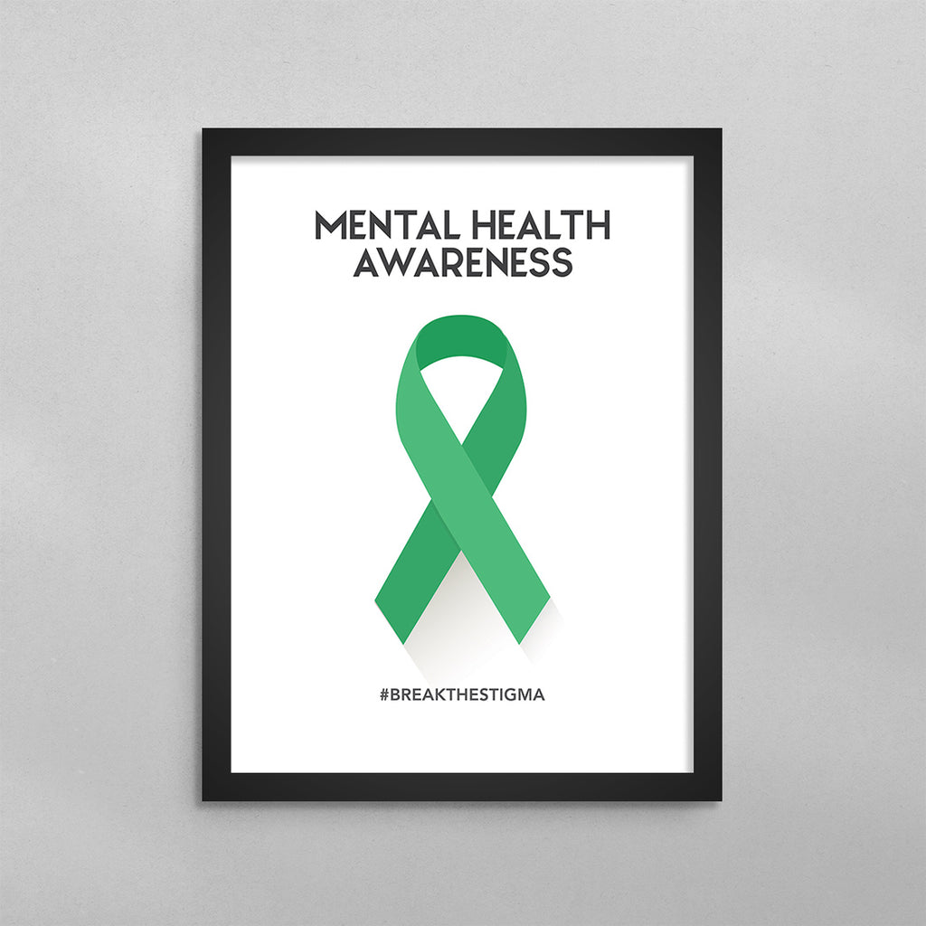 Mental Health Awareness Green Ribbon Break the Stigma Mental Health