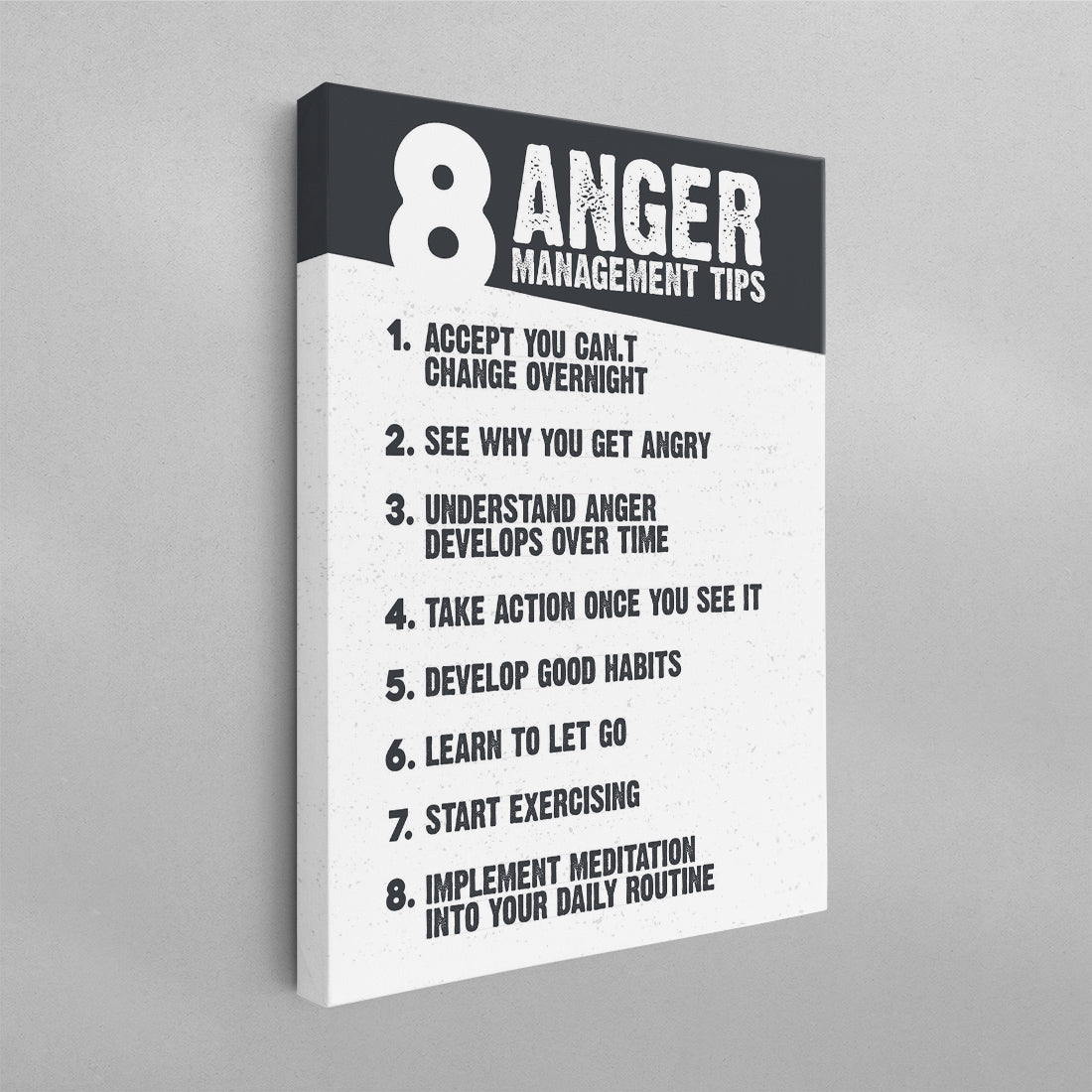 Anger Busters 8 Anger Management Tips Poster - Mental Health Awareness Wall Art Print ...