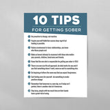 10 Tips for Getting Sober Poster