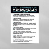 7 Ways To Improve Your Mental Health Poster